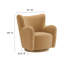 Fauteuil d'appoint pivotant en sherpa à oreilles Montrose-108579759