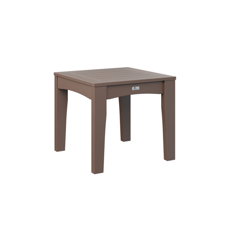 Classic Terrace Outdoor Square Table, Chocolate Brown