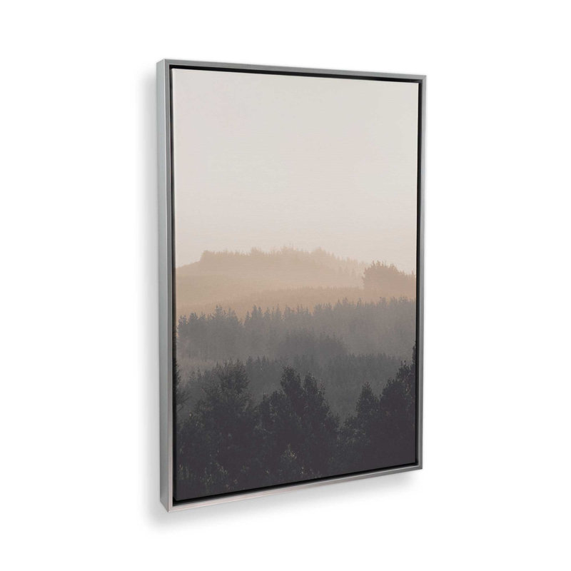 Forest Veil Canvas Print, Polished Chrome Floater Framed, 48.75" H x 32.75" W x 1.75" D