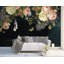 Murale texturée fleur de pivoine foncée-1028511463