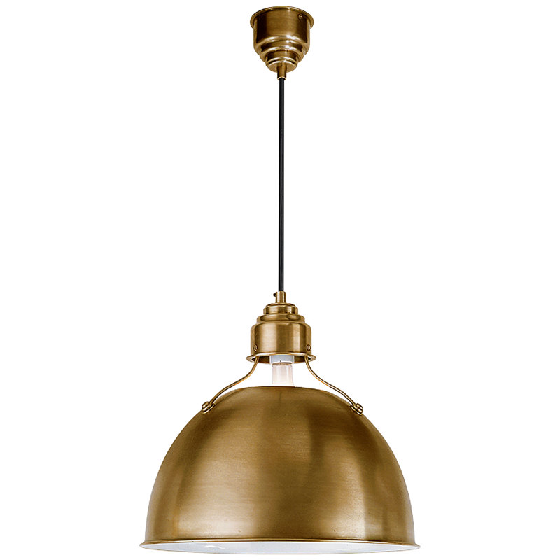 Thomas O'Brien Eugene Large Pendant, Antique Brass, 12" H x 12" W x 12" D
