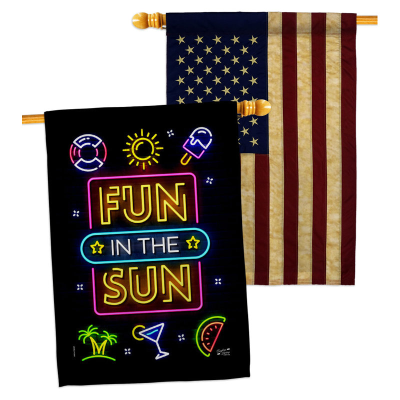 Drapeau de maison à 2 côtés en polyester / mélange de polyester 40 x 28 po