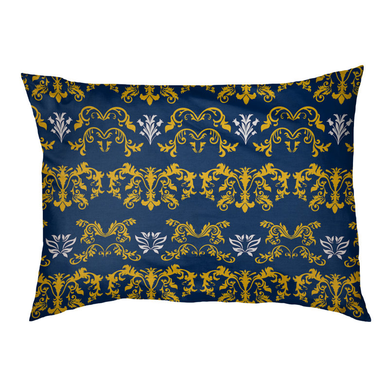 Lit pour chat Houston Houston, Taille grande - L 42 po x l 52, Or / bleu marine / blanc / brun