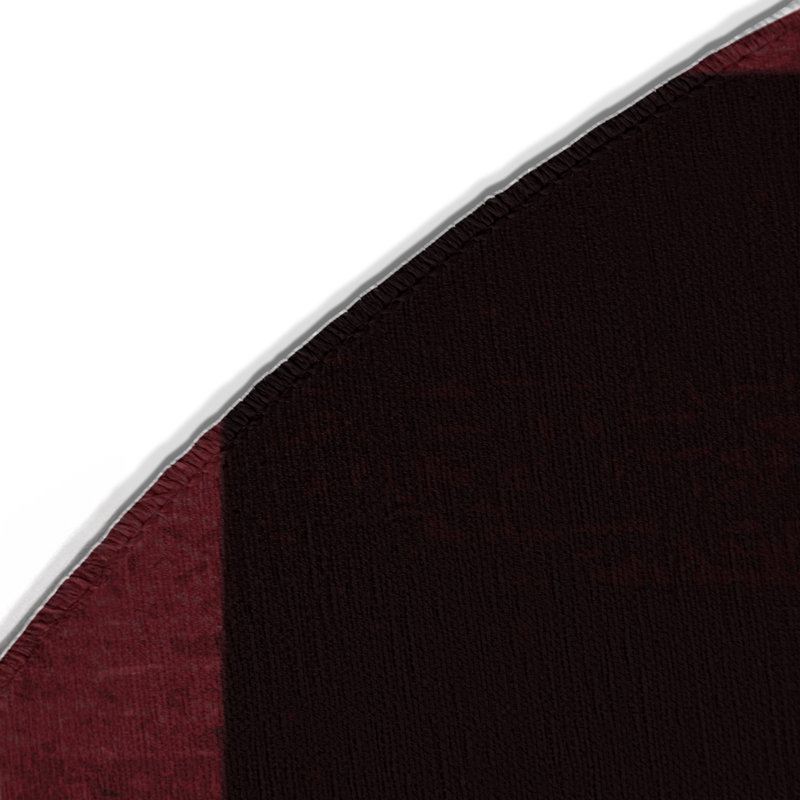 Tapis d'intérieur et d'extérieur à carreaux brun, Rond 5 pi
