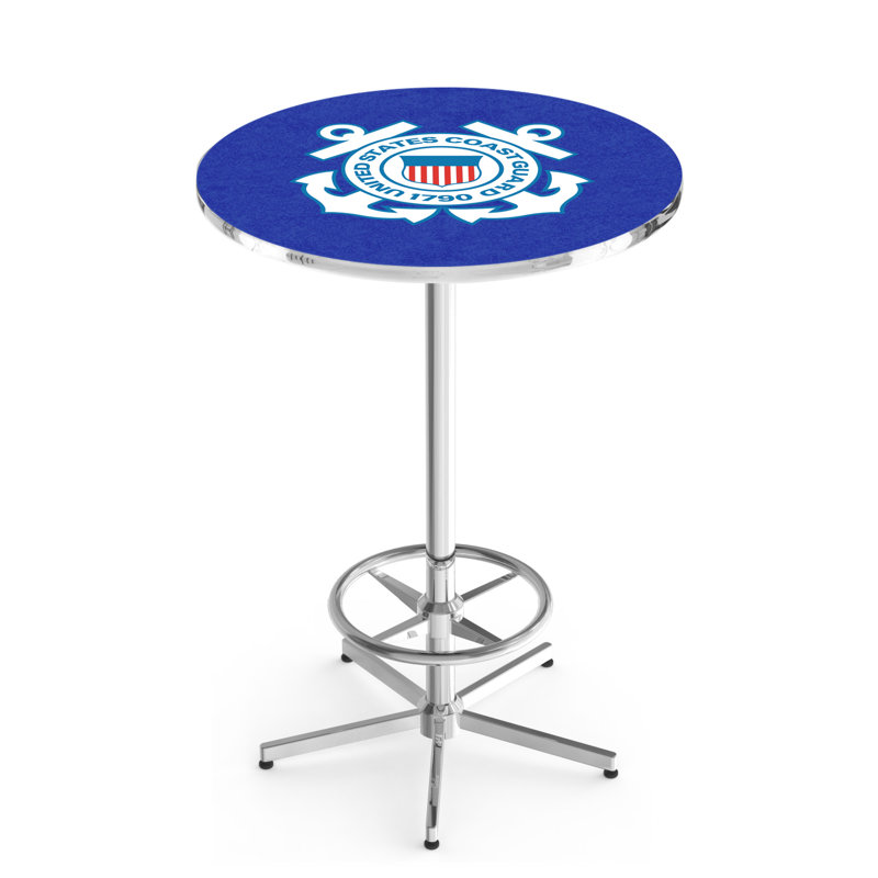 Round Metal Base Dining Table, United States Coast Guard