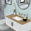 Lavabo de salle de bain rectangulaire en céramique avec trou de trop-plein 19,5 "x 14" encastrable