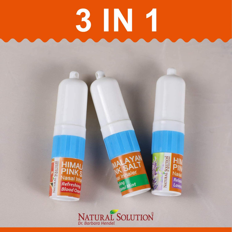 Natural Solution Salt Nasal Inhaler, Refreshing and Relaxing Sinus Pressure Relief