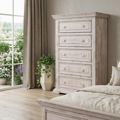 HomeRoots 36.5'' W 5 - Drawer Dresser