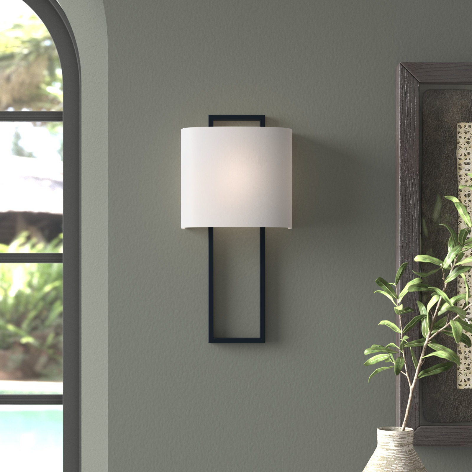 Dayna Single Light Flush Mount Sconce