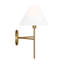 Chapman & Myers Ridgewood Bathroom Bedroom Wall Fixture With White Linen Shade-723490176-723490179-723490182