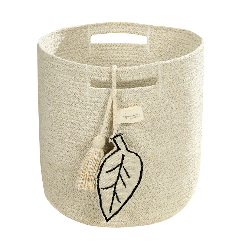 Lorena Canals Plants Fabric Decorative Basket, Natural
