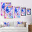 Fille avec papillons - Art mural pour enfants, art sur toile-978185091-978185089