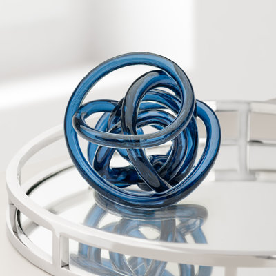 Holliman Decorative Glass Knot Colorful Abstract Decor Piece