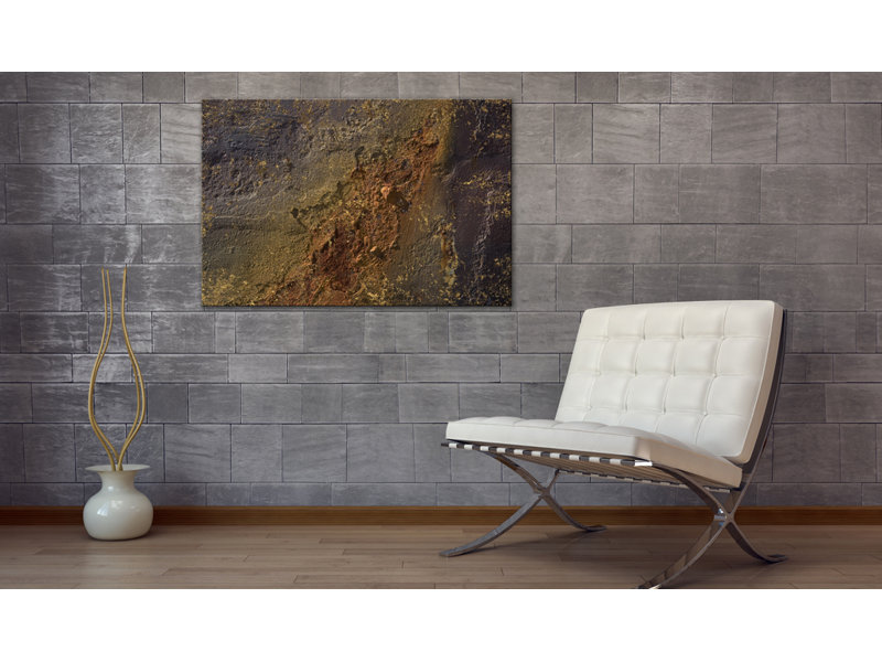 Structure lunaire - peinture sur toile tendue, L 15,7 po x H 23,6 po