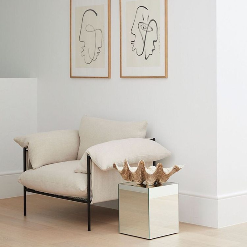 Fauteuil à coussin bas 34 po Cartez