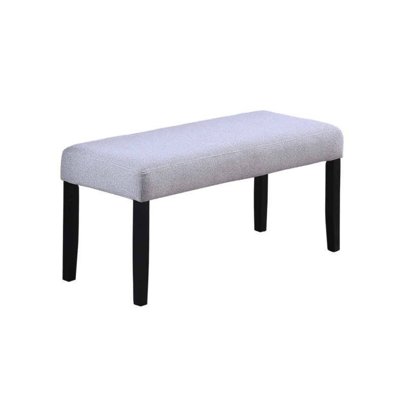 Banc de salle à manger de style contemporain avec pieds en bois gris anthracite, Gris anthracite