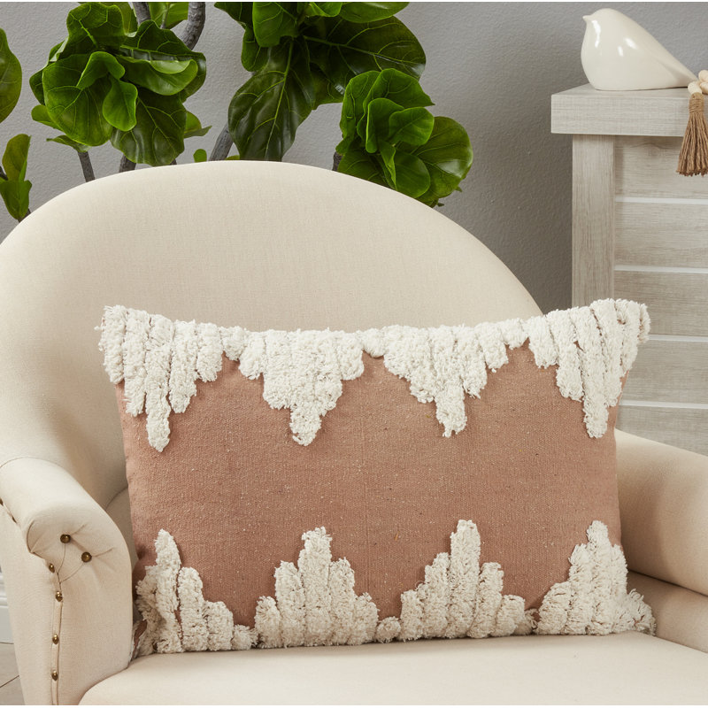 Raissa Collection Cotton Throw Pillow, Down Blend