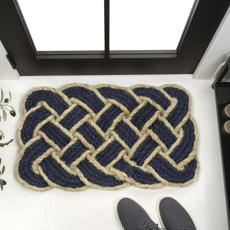 Tapis de porte intérieur / extérieur Cowgill Classic, Bleu marine / javellisant