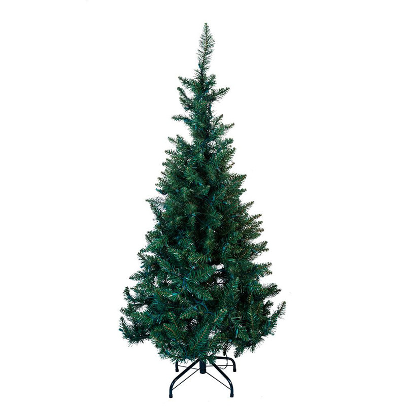 Arbre de noël artificiel pin vert 4,5 pi avec 200 lumières blanches Pre-lit