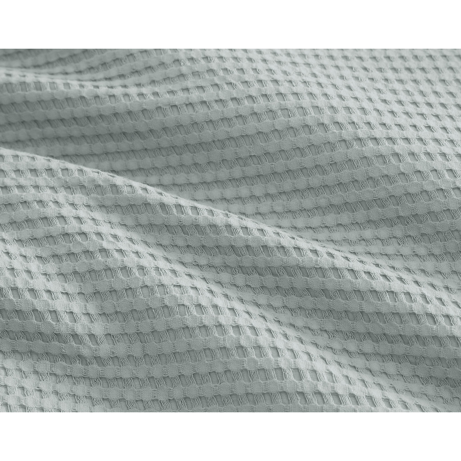 Cotton Waffle Duvet 3 Pc , Blue, King Duvet Cover + 2 King Shams