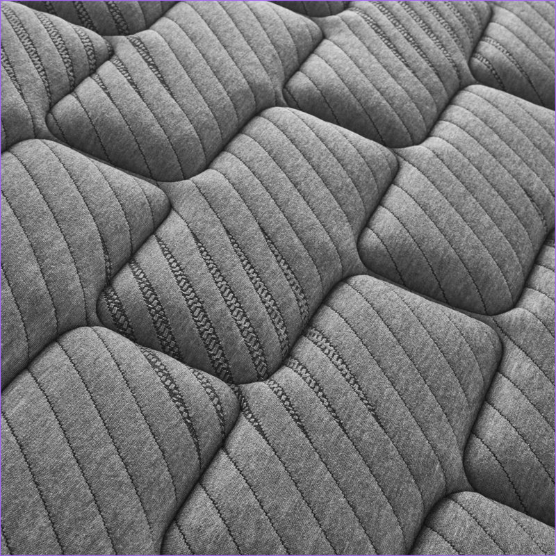 Mattresses, 13” Quilted Firm Hybrid Queen Mattress with Wicking Fabric | Gray | Foam+Spring, Queen