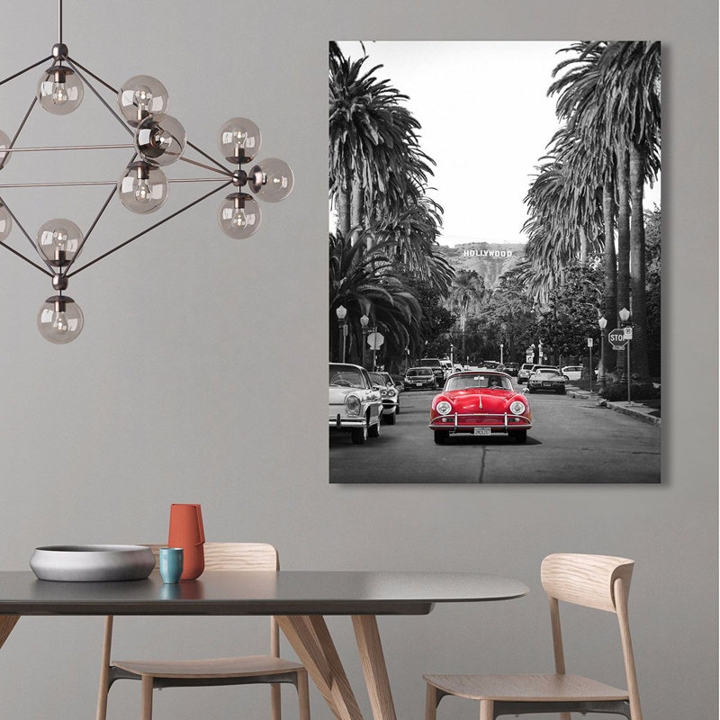 Boulevard In Hollywood - No Frame Print on Canvas, 100cm H x 70cm W x 4cm D