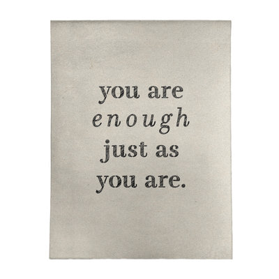 Tapis en chenille en polyester «You Are Enough Quote»