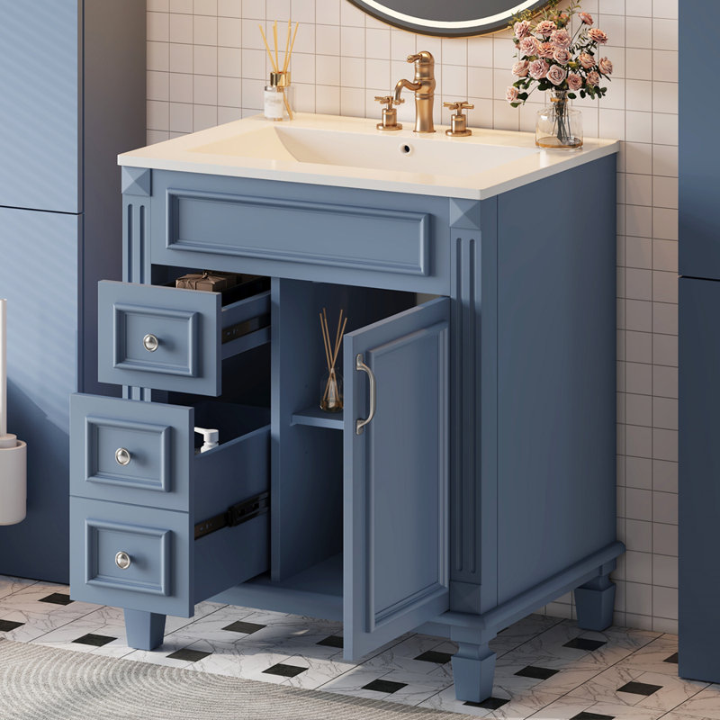 Meuble-lavabo 24 po avec lavabo en céramique