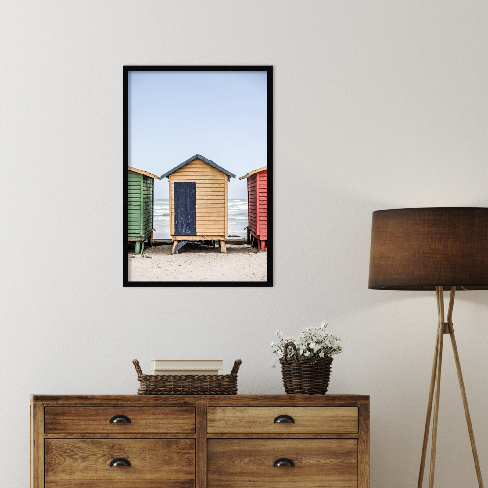 Rolandat "Yellow Hut" Print, Black, 33" H x 23" W