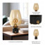Lampe de table en verre 16 po Mikeno