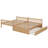 Full Over Full Rubber Wood Bunk Bed With Trundle, Convertible Ladder And Guardrail-1082016358