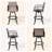 29.55" Outdoor Aluminum Swivel Bar Stools with Sunbrella Fabric-906268709