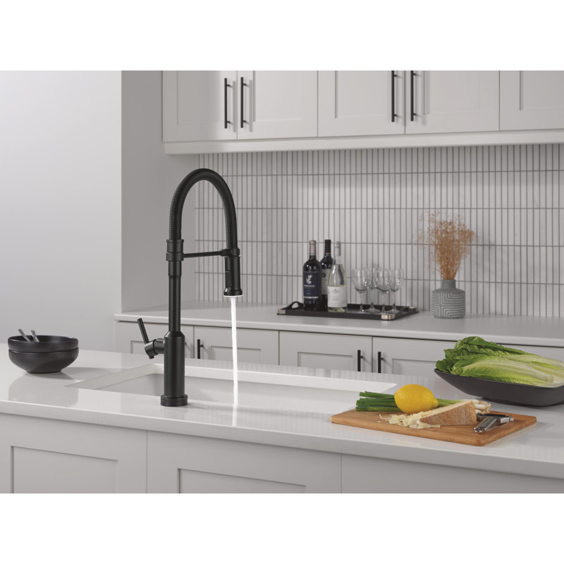 Touch2O Technology Kitchen Faucet with Touchless Technology, Matte Black