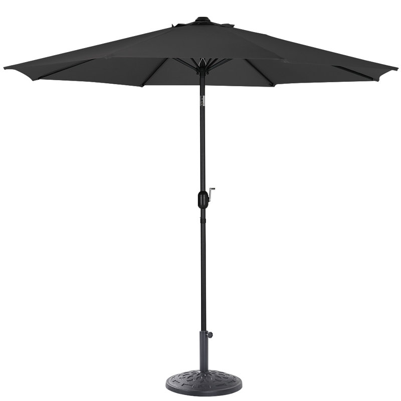 Aaroon 300cm Tilt Market Parasol, Black