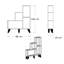 Bradly 34.65" H x 41.73" W Geometric Bookcase