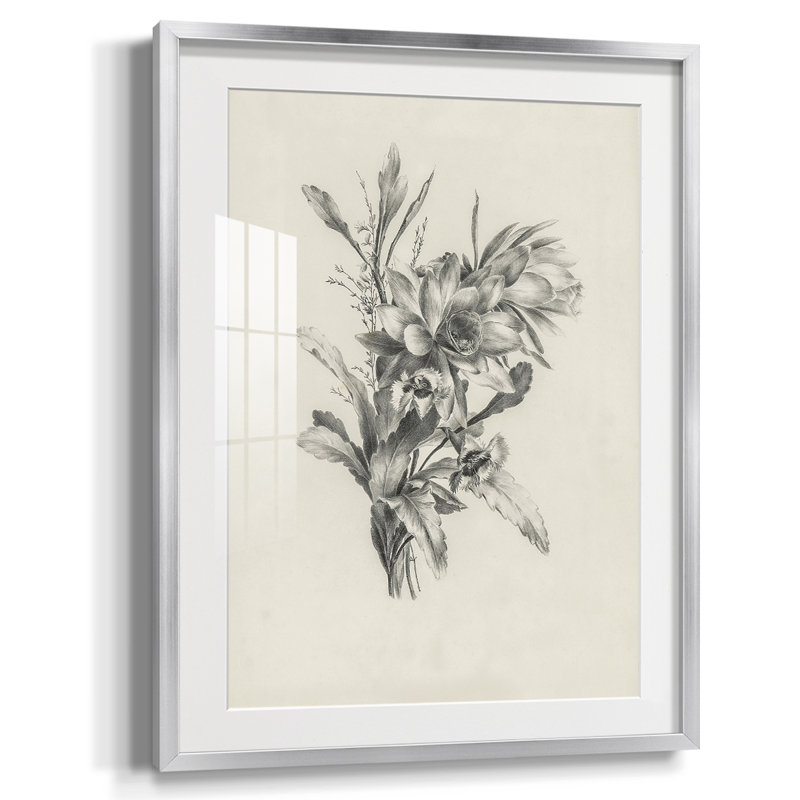 Motif floral rétro CCXL - impression encadrée