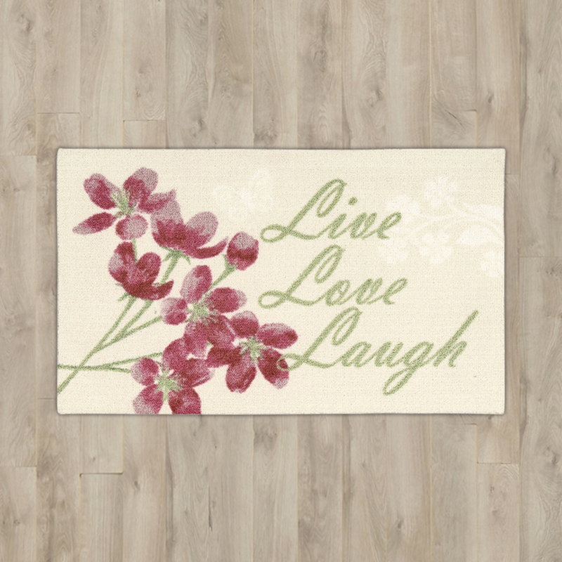 Tapis beige / rose Otani, Rectangle 1 pi 8 po x 2 pi 9 po