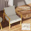 Ensemble bistro pour 2 personnes avec coussins, ensemble bistro extérieur, ensemble de patio en métal effet bois blanc crème