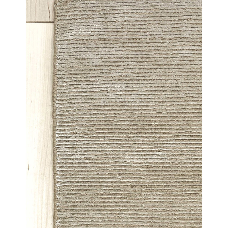 Faille Cut and Loop Handwoven Area Rug in Beach