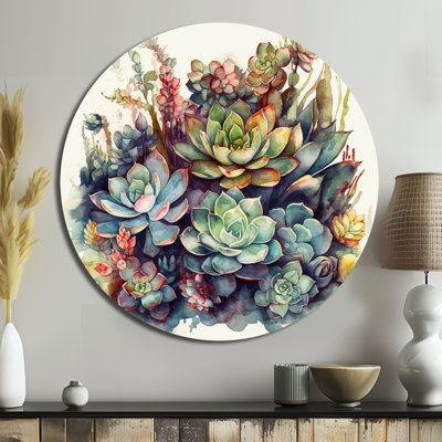 Pegram - Floral Round Metal Art