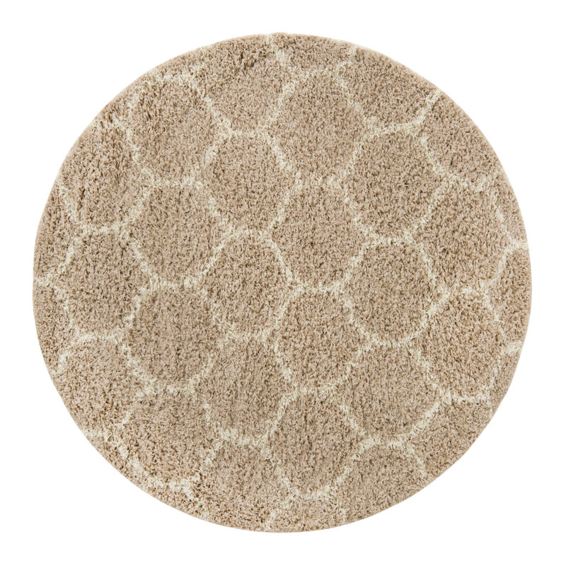 Geometric Indoor Rug, Round 5'3"