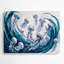 Art mural en métal Coastal Jellyfish Ballet