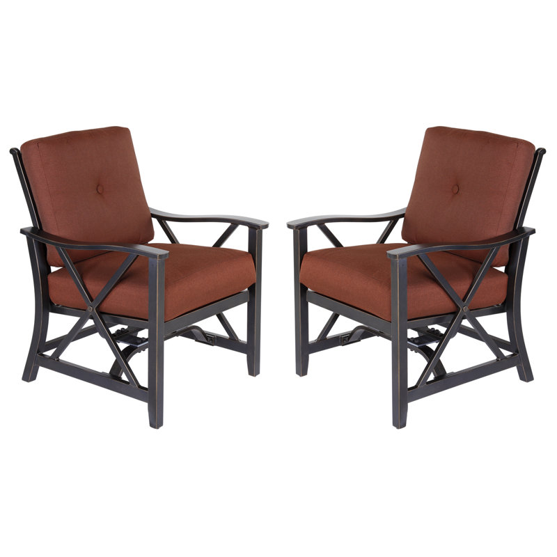 Fauteuil de salle à manger d'extérieur avec coussin Ayveon