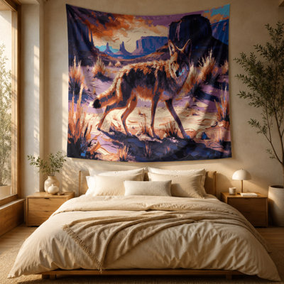 Tapisserie murale 12 animaux Southwestern Coyote