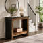 Console de 104 cm (41 po), table d'entrée de style champêtre avec rangement ouvert