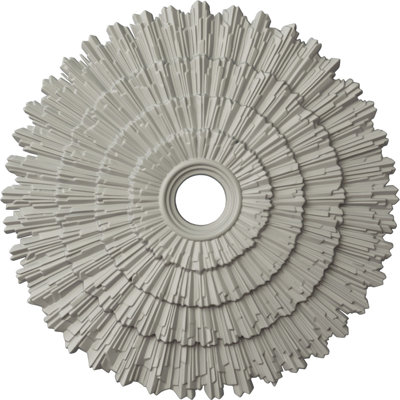 Endurathane Eryn Ceiling Medallion, 24 3/4"OD x 3 1/4"ID x 1 7/8"P (Fits Canopies up to 4"), Hand-Painted Pot of Cream Finish