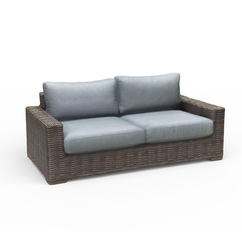 Rattan Wicker Deep Seating Large Loveseat