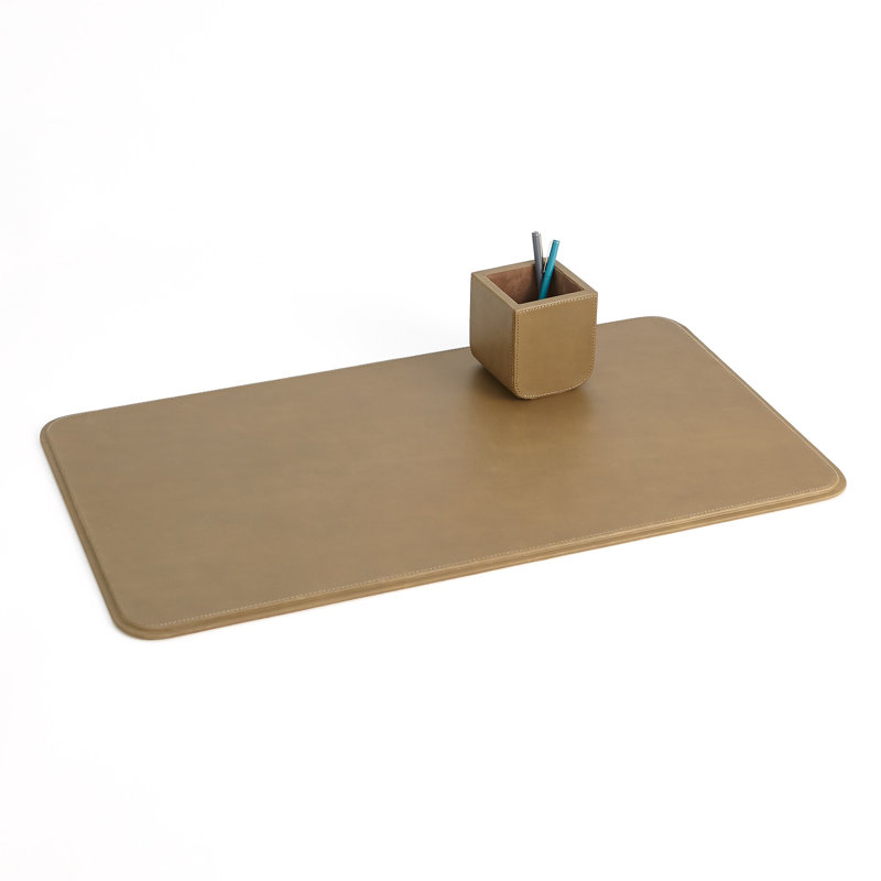 Sous-main en cuir Radius Edge, Brun pâle