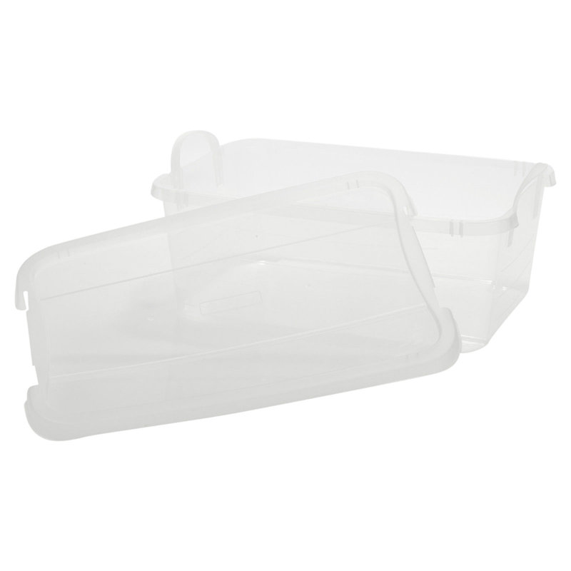 Symple Stuff Plastic Decorative Bin, Clear