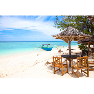 Beach Rest Pavillion by Master2 - Wrapped Canvas Print